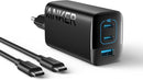 ANKER USB-C Laddare 67W, Strömförsörjning med PIQ 3.0, 3-portars Snabbladdare ANKER 336