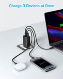 ANKER USB-C Laddare 67W, Strömförsörjning med PIQ 3.0, 3-portars Snabbladdare ANKER 336