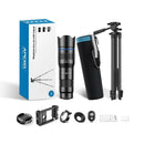 Apexel HD 20-40X zoomobjektiv, telefoto mobiltelefon zoomobjektiv med stativ