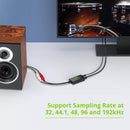 DAC-omvandlare 192kHz Digital till Analog Converter Optisk SPDIF Toslink till Analog Stereoljud Hona RCA L/R Ljudadapter