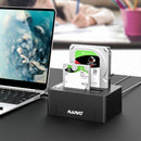 Maiwo K3082C USB C 3.1 GEN2 10Gbps Dockningsstation för 2st 2,5 3,5 SATA HDD SSD upp till 20TB med stöd för UASP, Stöd för SATAIII 6Gbps