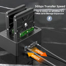 Maiwo K3082H USB 3.1 GEN1 5Gbps Dockningsstation för 2st 2,5-3,5 SATA HDD SSD 2x16TB med stöd för UASP 3xUSB3.1 hubb
