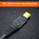 NÖRDIC 1,2 m USB-C till 3,5 mm hörlursutgång AUX-kabel