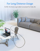 NÖRDIC 15m Aktiv USB 3.0 C till C-kabel, 5Gbps Super Speed USB-kabel