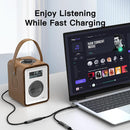 NÖRDIC 1 till 2 USB-C till 2xUSB-C hörlursadapter med 60W laddning