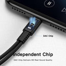 NÖRDIC 1 till 2 USB-C till 2xUSB-C hörlursadapter med 60W laddning