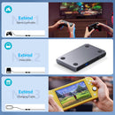 NÖRDIC 25cm USB3.2 Gen2 20Gbps USB-C till C nylonflätad förlängningskabel med Power Delivery 240W 4K60Hz