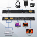 NÖRDIC USB C till HDMI KVM-switch 4K 60Hz, Type-C KVM-switch HDMI för 2 datorer 1 HDMI-skärm