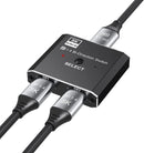 NÖRDIC 8K30Hz Displayport switch 2 till 1 och splitter 1 till 2, 4K120hz