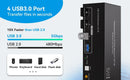NÖRDIC DisplayPort 1.4 KVM-switch 2 datorer 3 skärmar 8K60Hz 4K144Hz tripplaskärmar 4 USB 3.0 för 2 PC att dela 3 skärmar
