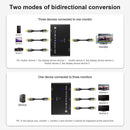 NÖRDIC Displayport 3 till 1 switch eller 1 till 3 splitter DP1.4 8K30Hz 4k120Hz 32.4Gbps