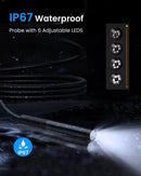 NÖRDIC Endoskopkamera för mobiltelefon med ljus, 1080P HD, 8 LED-lampor, vattentät IP67, inget WiFi krävs, Android och iOS