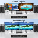 NÖRDIC KVM Switch 4 till 2 DP + HDMI 4K60Hz USB3.0