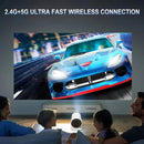 NÖRDIC Mini Portable Projector 720p HD-stöd Android 11 – WiFi 6, BT 5.0, 180° rotation, hemmabioprojektor