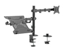 NÖRDIC Monitorarm och bärbar datorhållare monitor 17-32" 9kg bärbar 10-15,6" monitorfäste
