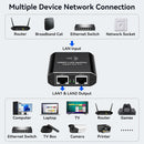 NÖRDIC RJ45-splitter 1 till 2 Ethernet Giga 1000Mbps Nätverk