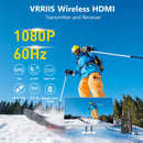 NÖRDIC Trådlös HDMI Sändare och Mottagare, 1080P Full HD Trådlöst Video-överföringssystem med Loop Out, 400m
