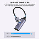 HDMI 4K 30Hz till USB3.0 adapter för videoinspelning USB-A och USB-C