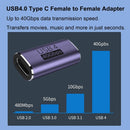 NÖRDIC USB4 förlängningsadapter hona till hona 40G 8K60Hz PD100W