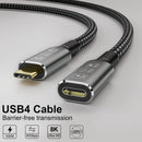 NÖRDIC USB 4 förlängningskabel 2m 40Gbps 100W 8K60Hz