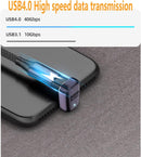 NÖRDIC USB4 vinklad adapter hane till hona 40G 8K60Hz PD100W