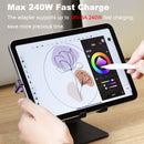 NÖRDIC USB4 vinklad adapter hane till hona 40G 8K60Hz PD100W