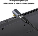 NÖRDIC USB4 vinklad adapter hane till hona 40G 8K60Hz PD240W