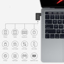 NÖRDIC USB-A 3.1 OTG hona till USB C hane vinklad adapter 5Gbps Aluminium synk och laddning OTG USB-C adapter