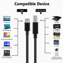 NÖRDIC USB-C 2.0 till USB 2.0 B datakabel 3m USB skrivarkabel