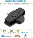 NÖRDIC USB-C Smartkort- och SIMkortläsare ISO7816 IDkort EMV Creditkort