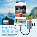 NÖRDIC USB-A, USB-C Kortläsare 2 Slot SD4.0, MicroSD4.0 UHS-II
