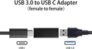NÖRDIC USB-C hona till USB-A hona adapter 5Gbps