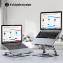 NÖRDIC bärbarställ för upp till 17" roterbart och justerbar höjd notebookställ laptopstativ dark grey