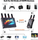 NÖRDIC Trådlös Portabel 7" skärm, video sändare och mottagare, 2.4G/5.0G, 4k HDMI INPUT / 1080p OUTPUT, 400m