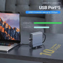 15 in 1 USB C Docking Station 4K@60Hz HDMI and DisplayPort, 3*USB 3.0, 2*USB 2.0, PD 100W Charg, 1000Mbps RJ45 Ethernet for Windows and Mac OS