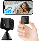 4K Security 5GHz WiFi Indoor Mini Camera with Night Vision, Motion Sensor, Long Battery Life, Motion Detection, Remote Viewing, Wireless Surveillance Cam