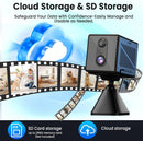 4K Security 5GHz WiFi Indoor Mini Camera with Night Vision, Motion Sensor, Long Battery Life, Motion Detection, Remote Viewing, Wireless Surveillance Cam