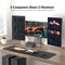 AV Access Dockningsstation och KVM-switch 2 till 3 DP till DP, 8K60Hz, 5x USB-A, 1x USB-C PD, 3.5mm AUX, SD-kortplats och 1Gbps ethernet