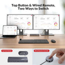 AV Access KVM & Docking Station Dual Monitor for Laptop & Desktop, 2 Monitors 2 Computers with Ethernet, EDID, 4K @ 60Hz , 4xUSB-A, 1xUSB-C, Audio, SD