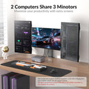AV Access KVM Docking station 2 PC 3 Monitor 8K@60Hz, 4K@165/144Hz, 2K@144Hz 1G Ethernet , with Remote Controller, 3 x USB 3.0