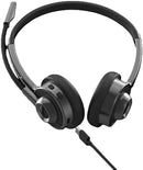 Accutone Sonar 280 Bluetooth USB-headset, trådlöst headset med mikrofon, aktiv brusreducerande mikrofon, 14 timmars batteritid