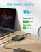 Anker PowerPort Atom III Slim GaN Väggladdare, 3XUSB-A 1XUSB-C portar 65W max, 4-portar, PIQ 3.0, för bärbara datorer, surfplattor och smartphones