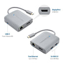 Cable Matters 1 till 5 Dockningsstation 1xDP 4K60Hz, 1xRJ45 Ethernet 2xUSB-A 1xUSB-C PD 60W Works with Chromebook Certified