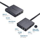 Cable Matters 1 till 8 USB-C Dockningstation HDMI 4K30Hz PD80W 2xUSB-C 5Gbps RJ45 Giga Lan Micro SD och SD kortläsare