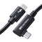 Cable Matters Intel Certifierad 80G Thunderbolt 5 Kabel med vinklad kontakt 240W laddningskapacitet - 0,8m, Kompatibel med Thunderbolt 4, USB4 och USB-C, Svart