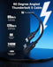 Cable Matters Intel Certifierad 80G Thunderbolt 5 Kabel med vinklad kontakt 240W laddningskapacitet - 0,8m, Kompatibel med Thunderbolt 4, USB4 och USB-C, Svart