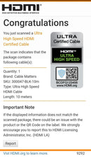 Cable Matters certifierad Ultra High Speed HDMI2.1 aktiv AOC optisk fiberkabel 10m 8K 60Hz 4K 120Hz 48Gbps Dynamic HDR, eARC, VRR kompatibel