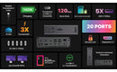 CalDigit TS5 Plus - 20 Port Thunderbolt 5 Dock, 140W Charging, 3X 80Gb/s Thunderbolt 5, 10x 10Gb/s USB Ports