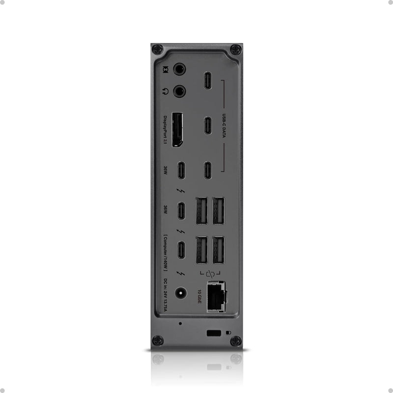 CalDigit TS5 Plus - 20 Port Thunderbolt 5 Dock, 140W Charging, 3X 80Gb/s Thunderbolt 5, 10x 10Gb/s USB Ports