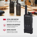 Cobra PX650 Professional Walkie Talkies 6-Pack Rechargeable PMR446 Corporate Radios Dustproof and Splash Proof (IP54)